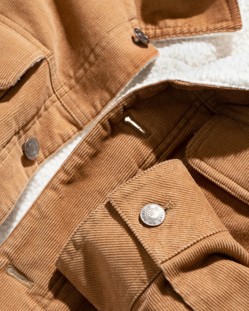 Chaqueta de aviador de pana orgánica