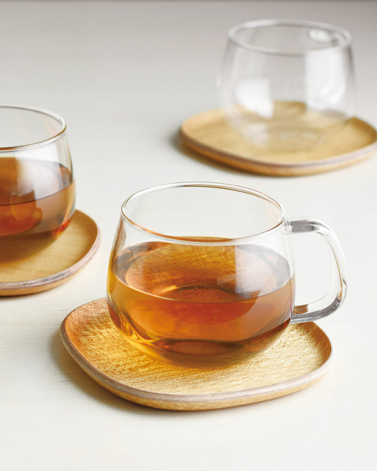 Taza de té de vidrio Unitea de 12 oz.