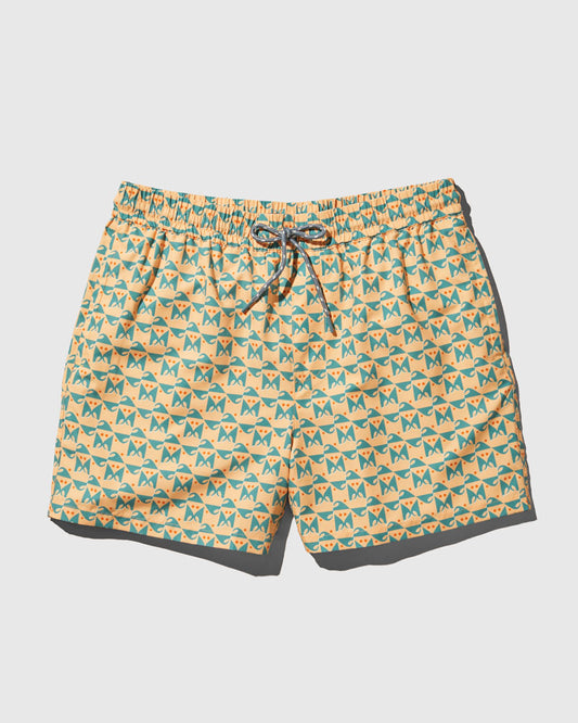 Buff Orange Recycled Swim Trunk - 5