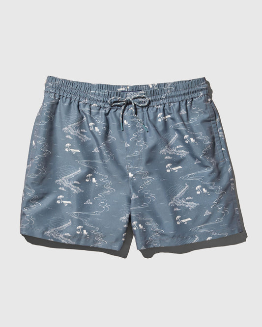 Stone Blue Recycled Swim Trunk - 5