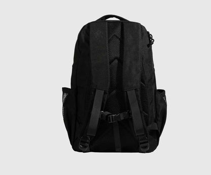 Black (R)evolution™ 25L Transit Pack (Back): Black backpack rear view showing padded straps, mesh panels, and sternum clip
