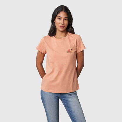 Camiseta gráfica con los pies en la tierra