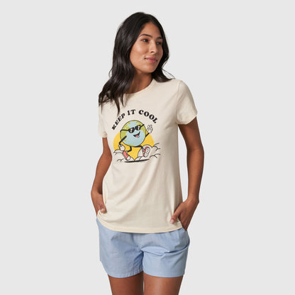T-shirt graphique à manches courtes pour femme - T-shirt graphique à manches courtes Keep It Cool