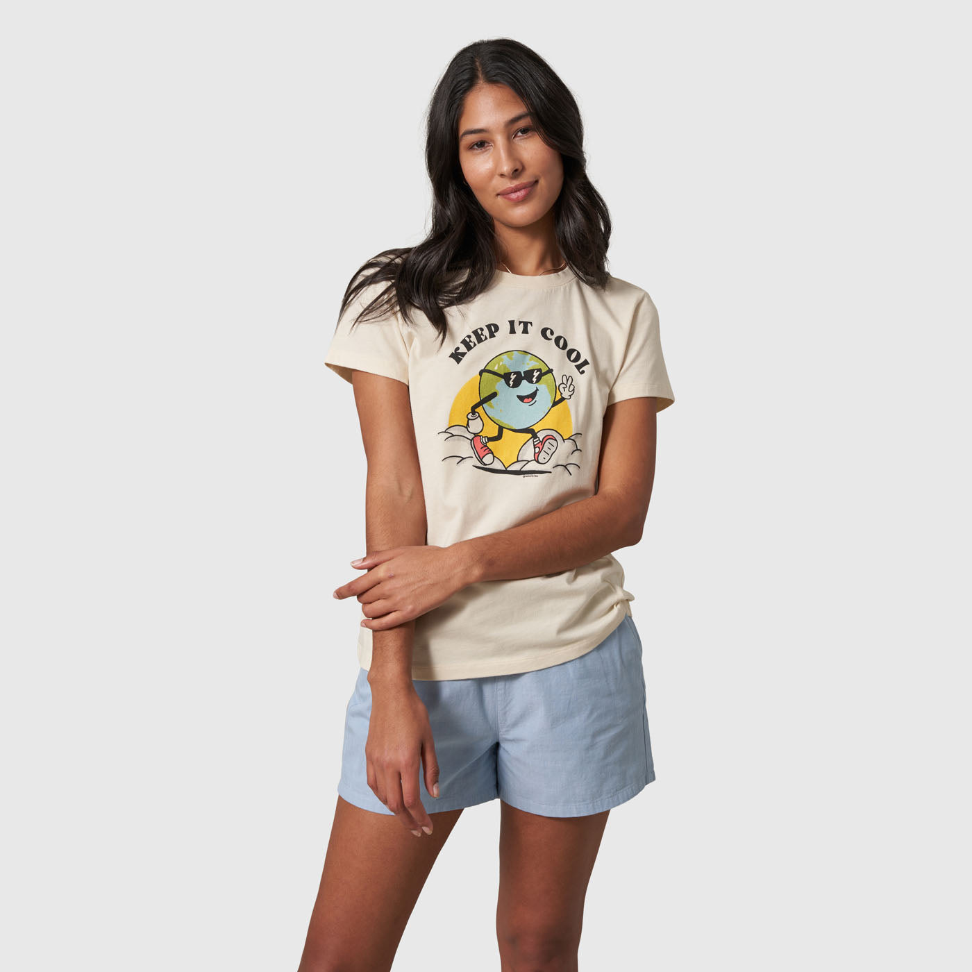 T-shirt graphique à manches courtes pour femme - T-shirt graphique à manches courtes Keep It Cool