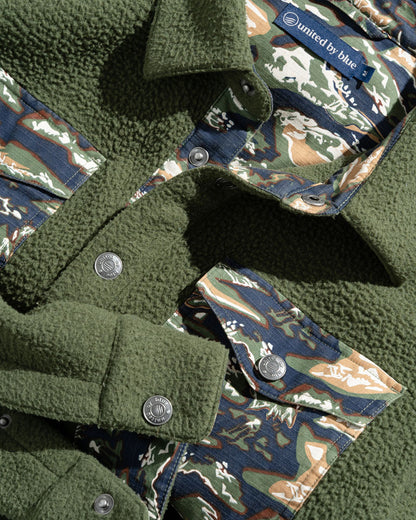 Veste chemise en sherpa recyclée