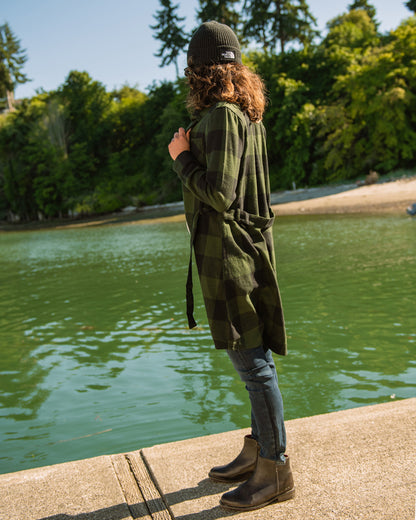 La robe chemise en flanelle responsable