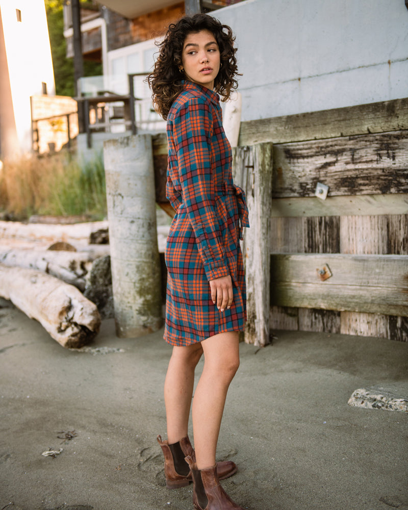La robe chemise en flanelle responsable
