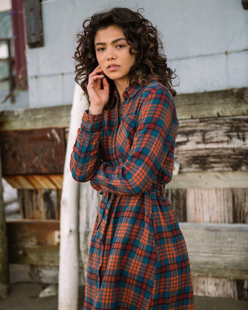 La robe chemise en flanelle responsable