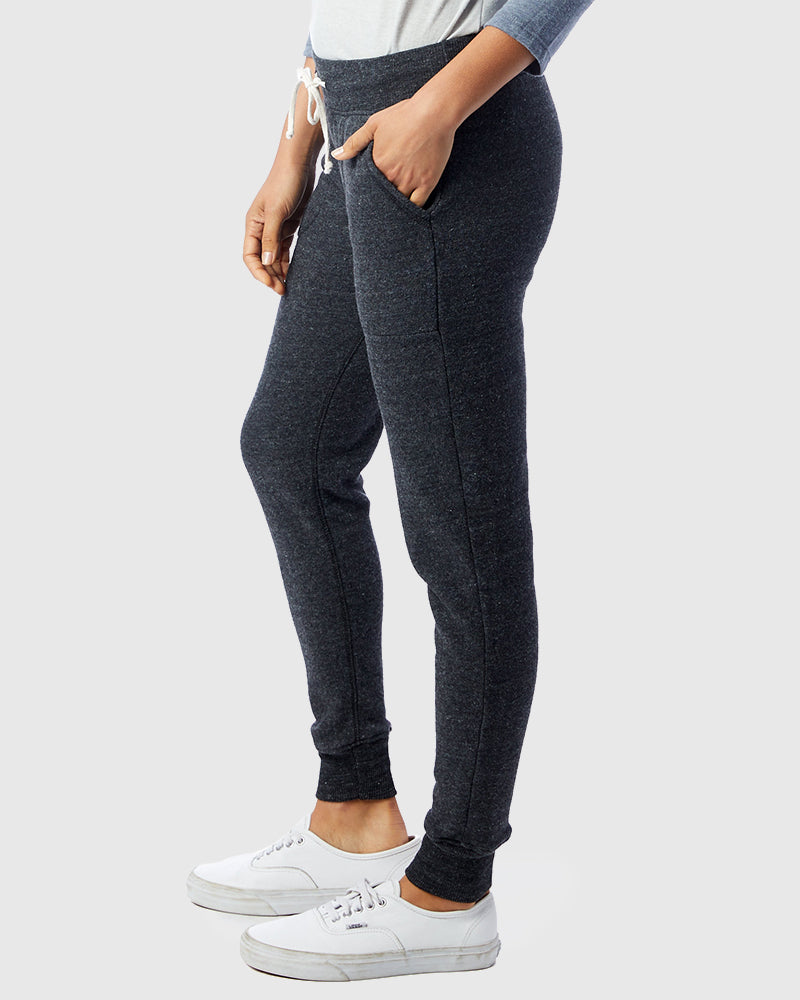 Pantalones deportivos de polar ecológico para mujer