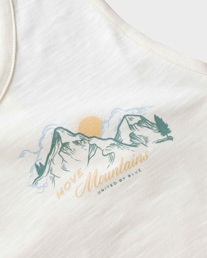 Camiseta sin mangas con espalda cruzada Move Mountains para mujer