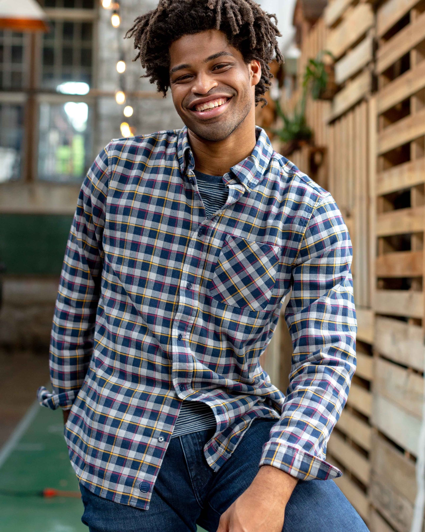 Camisa a cuadros con botones