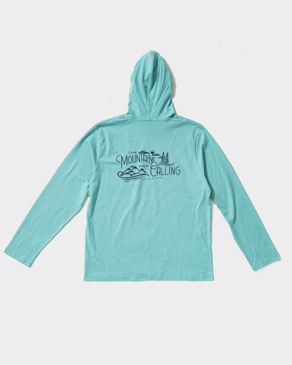 Sudadera con capucha y bolsillo Las montañas te están llamando