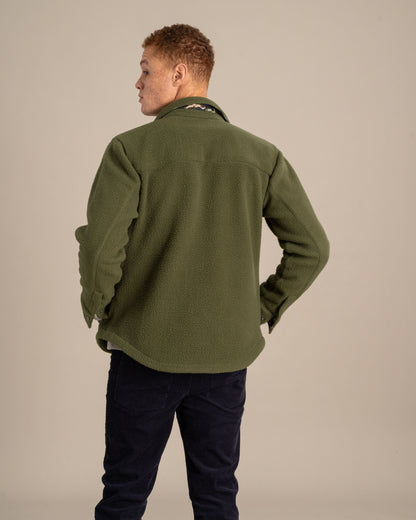 Veste chemise en sherpa recyclée