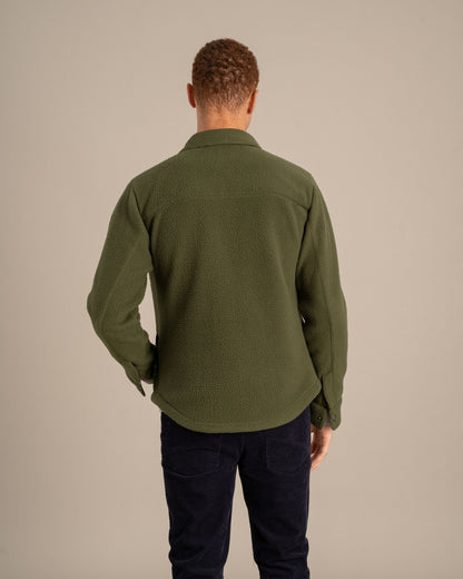 Veste chemise en sherpa recyclée