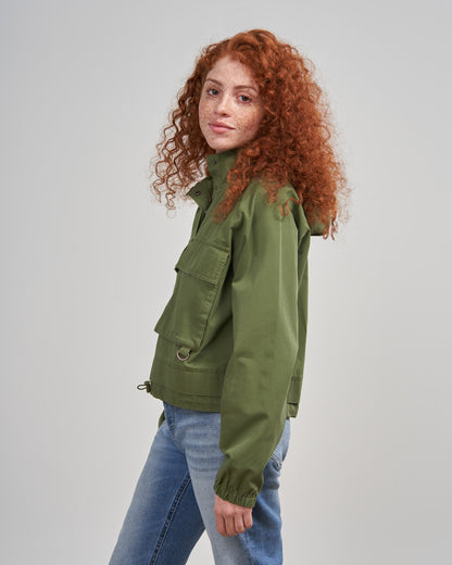 Suéter utilitario orgánico recortado