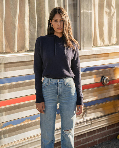Sudadera con capucha de cachemira reciclada